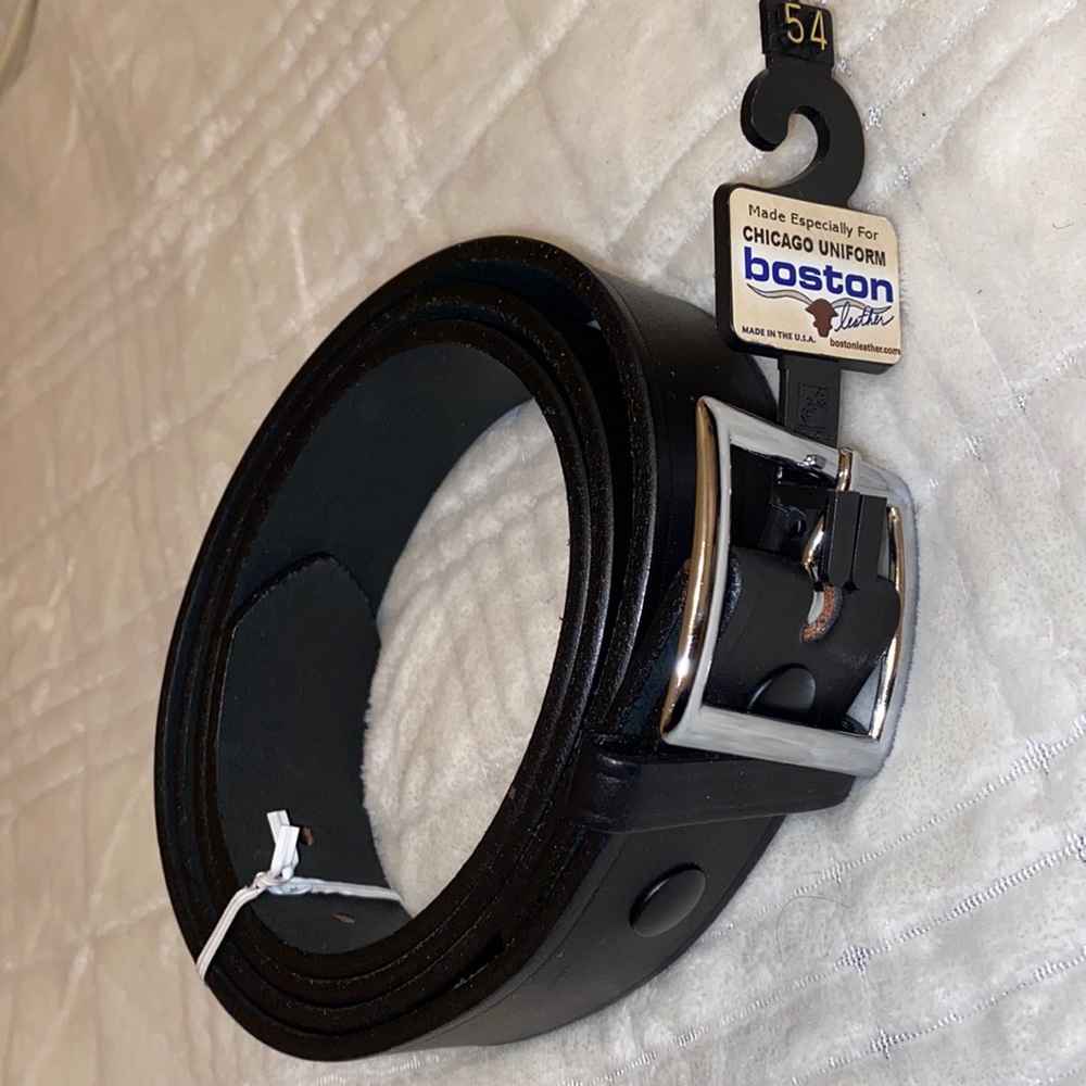 Boston Leather Black Belt Size 54